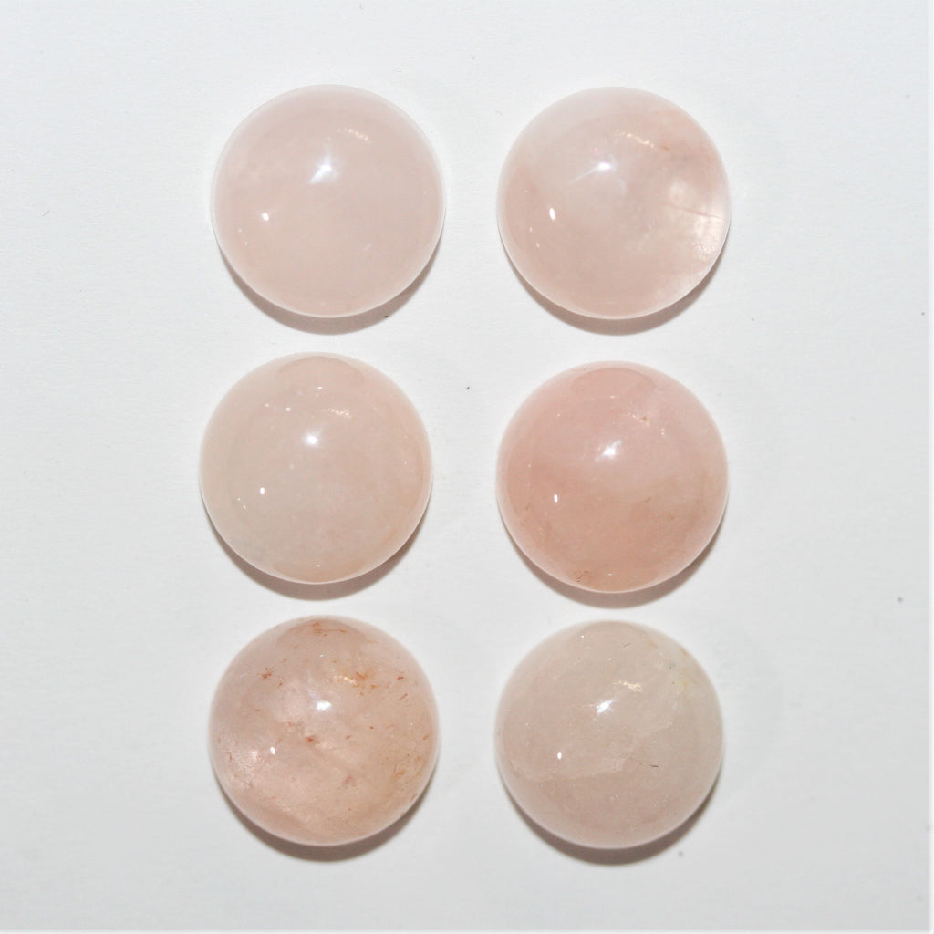 Morganite Round Cabochon 12 mm. (6 pieces)