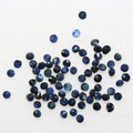 Lote de zafiro azul redondo facetado de 1,7 mm - Lote de 2 quilates