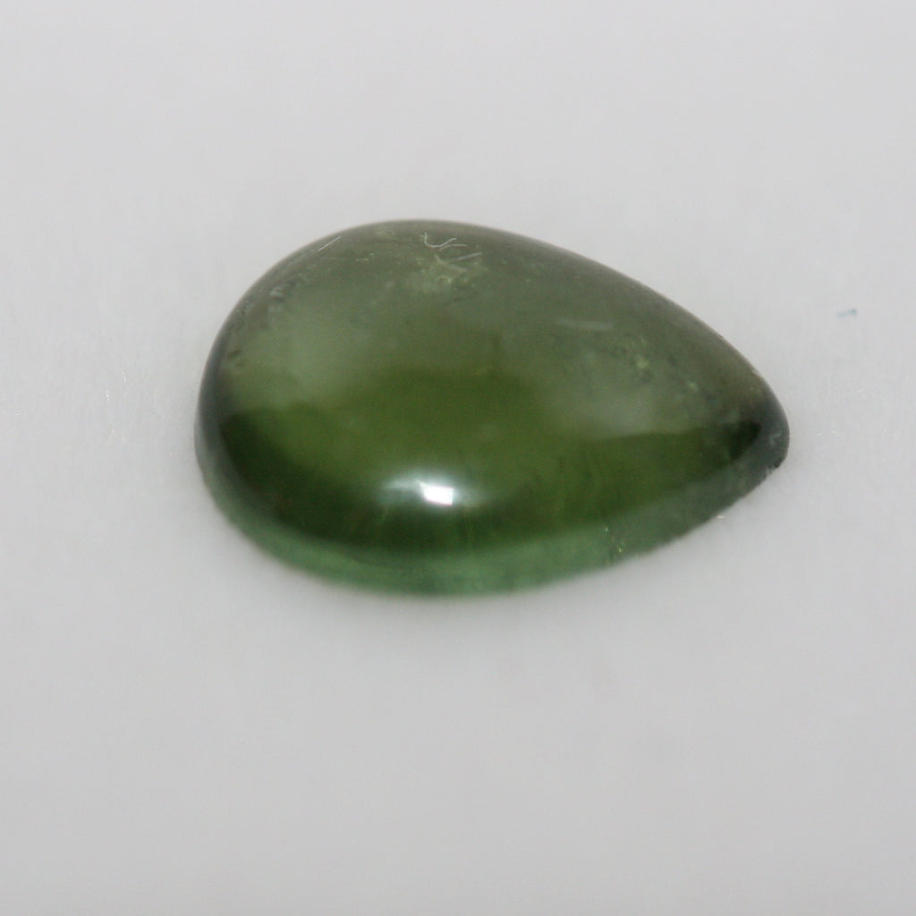 Green Tourmaline Drop Cabochon 9.5x7mm.(1.7ct.)