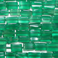 13" St Green Onyx Smooth Brick Prism Beads 7x4mm.Approx.-Strand 35mm.