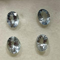 Lote de Aguamarina Ovalada Facetada 8x6mm.- (4 Piezas).-Piedras Preciosas al por Mayor Piedra Cortada de Primera Calidad