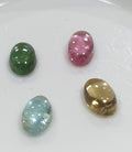 Tourmaline Lot Oval Cabochons 5x3mm.-(4pcs)  -Gemstone Parcels-Loose Stones Wholesale Price