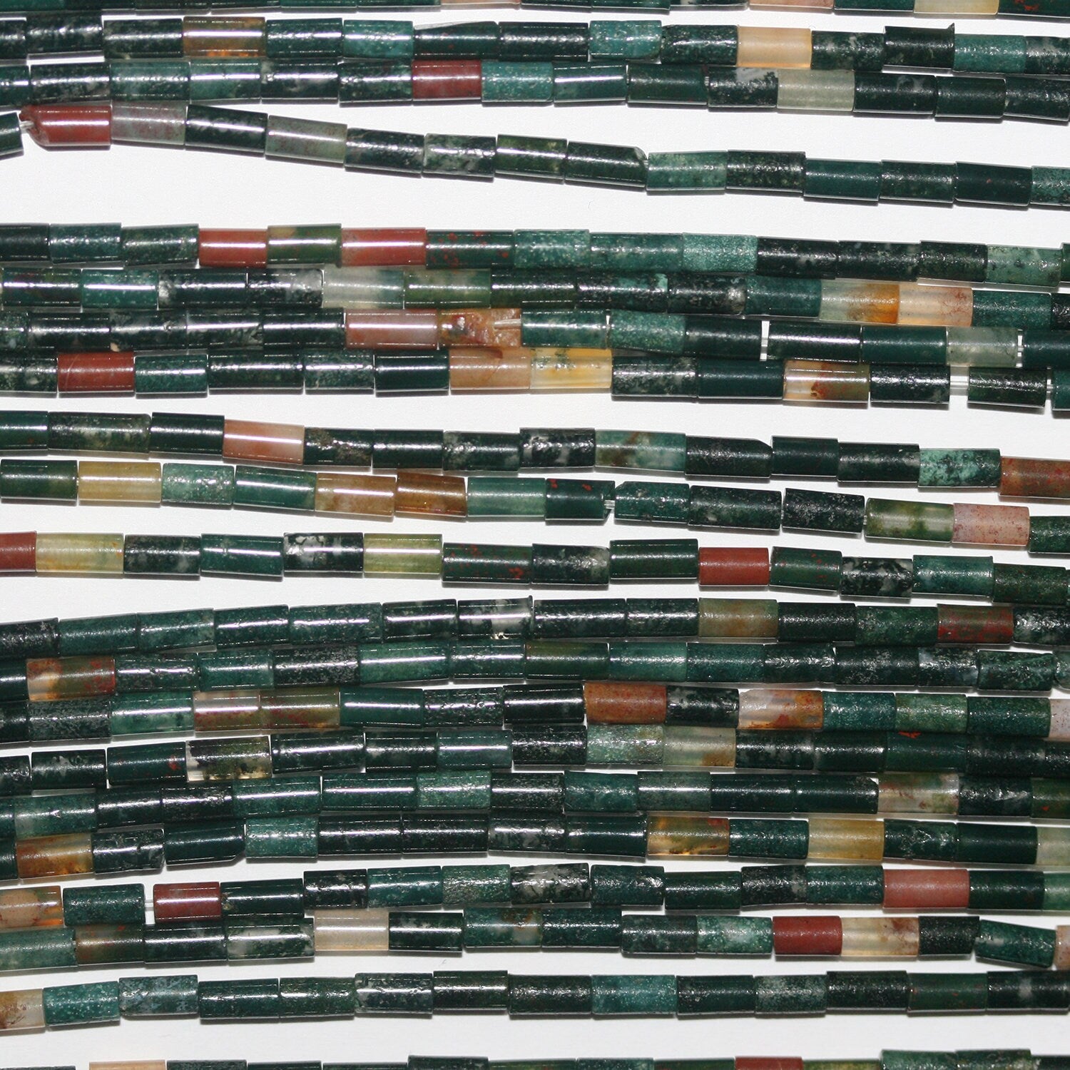 Perles tubulaires lisses en agate indienne St, 4 x 2 mm, 15 pouces (38 cm) - Fil de 39 cm