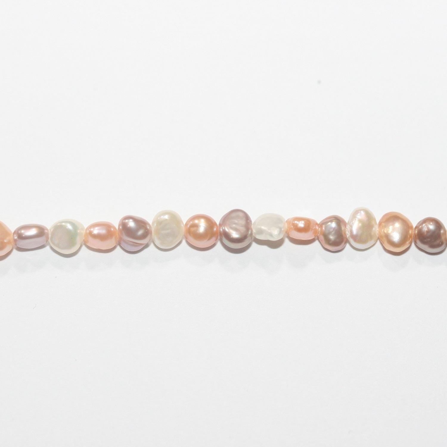 12" St Multicolor Baroque Pearl Beads 4,5-5mm. Approx. Strand 36cm. -Natural Pearls wholesale Prices