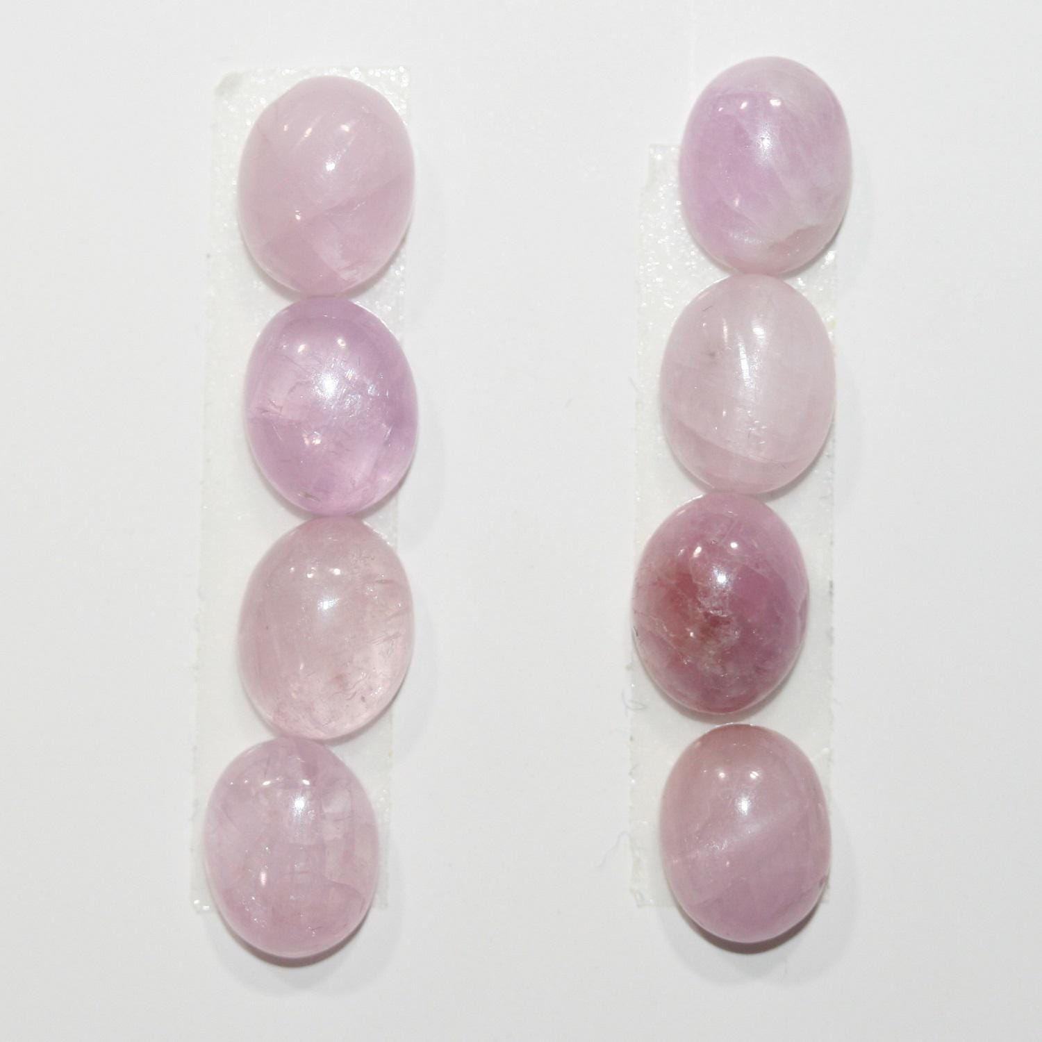 Kunzite Oval Smooth Cabochon ( 8 Pcs ) 10x8mm.