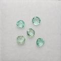 Lot de 5 émeraudes rondes à facettes de 3 mm - Pierres précieuses en vrac - Prix de gros - Gemmes naturelles