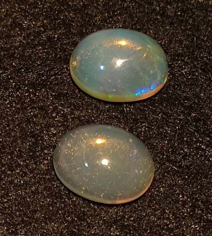2 pcs  Oval  Opal Cabochons 8x6mm - Natural Untreated Gemstone - Opal Cabochon