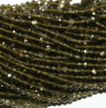 13" Strand Cat Eye Faceted Round Beads 2mm.