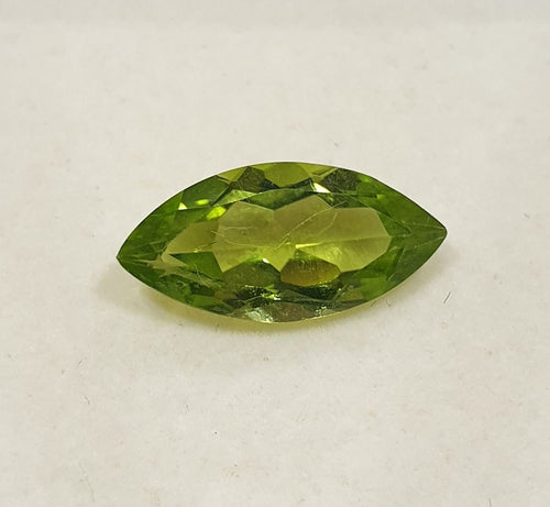 1 Peridot  Olivine Faceted Marquise  Cut  12x6mm 2.18ct Olivine Green Peridot- Fancy Color- Rare Cut