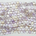 Cuentas de gota facetadas de ametrina Santa de 7" de 7 x 5 mm - Hilo de 17 cm.