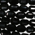 10" St Black Calchedony Graduated Faceted Nugget Beads 13x10-20x14mm.Approx.-Strand 25cm. Designer Gemstone Beads