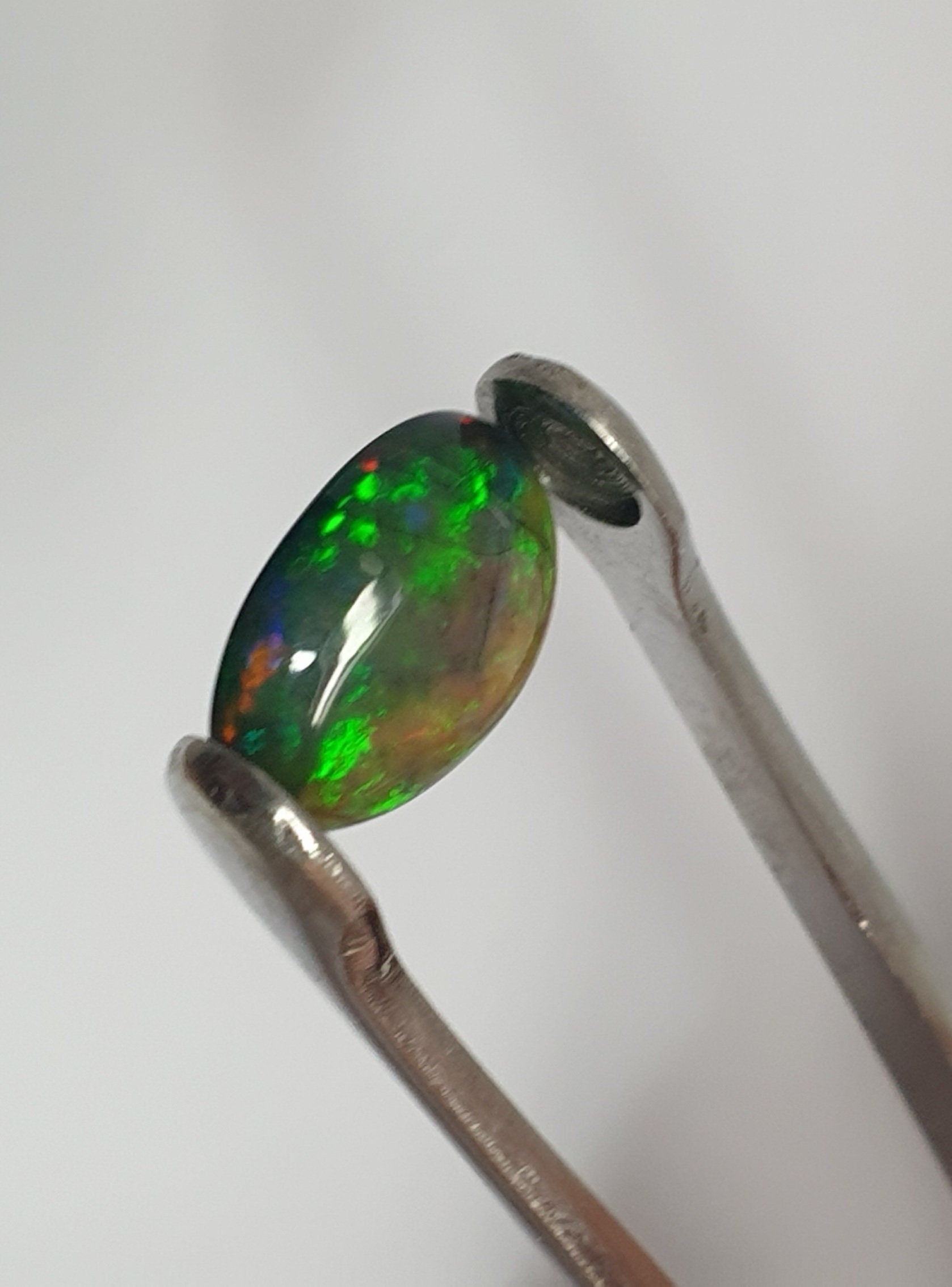 AAAS Black Oval  Opal Cabochon 13.4x11.3mm 3.57ct - Natural Untreated Gemstone - Opal Cabochon