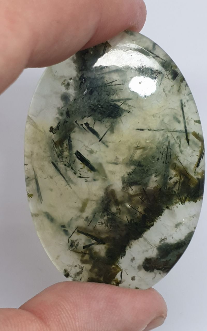 Huge  Natural Prehnite  Oval Cabochons 114ct  53x36mm -Gemstone Parcels-Loose Stones Wholesale Price