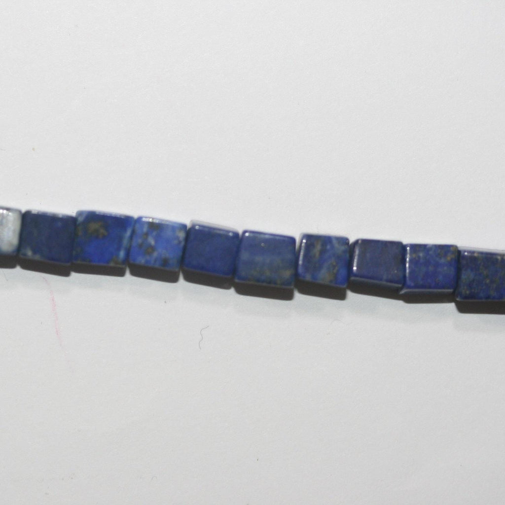 12" St Lapis Lazuli Smooth Irregular Cube Beads 4-5mm. Approx.-Strand 34cm