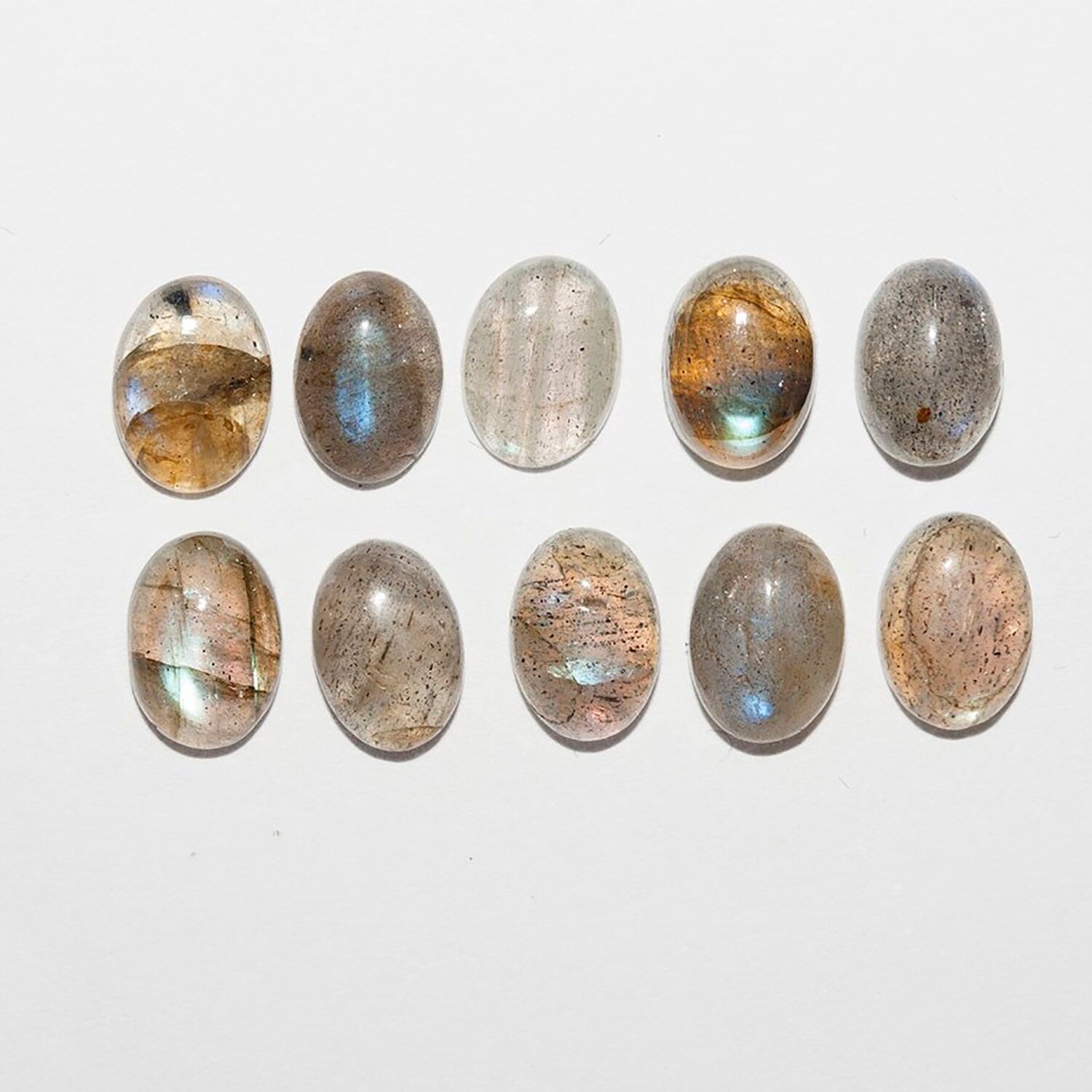 10 Pcs Lot Labradorite Oval Cabochon 8x6mm (10 pcs)
