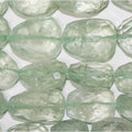 13" St Prasiolite Faceted Nugget Beads 14-20mm.Approx.-Strand 33mm