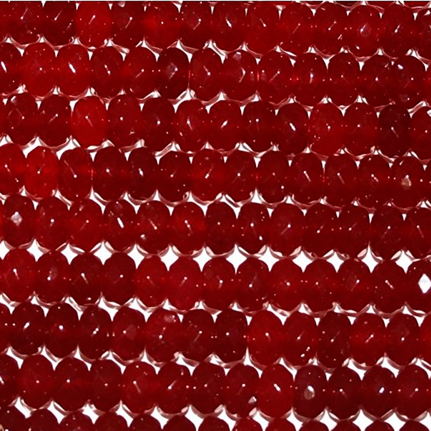 Perles rondelles lisses en jade grenat, 16 pouces (8 x 5 mm), longueur 40 cm.