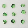 Lote de 9 granates tsavorita redondos facetados de 2-2,2 mm. - Paquetes de piedras preciosas - Piedras sueltas al por mayor