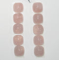 10 Pcs Lot Rose Quartz Square Cabochon 10mm. (10 pcs).