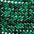 13" St Green Tiger Eye Smooth Round Beads 6mm.-Strand 37cm