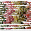 12" St Tourmaline Faceted Rondelle Beads 3.5x1.5mm.-Strand 32cm.