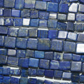 12" St Lapis Lazuli Smooth Irregular Cube Beads 4-5mm. Approx.-Strand 34cm
