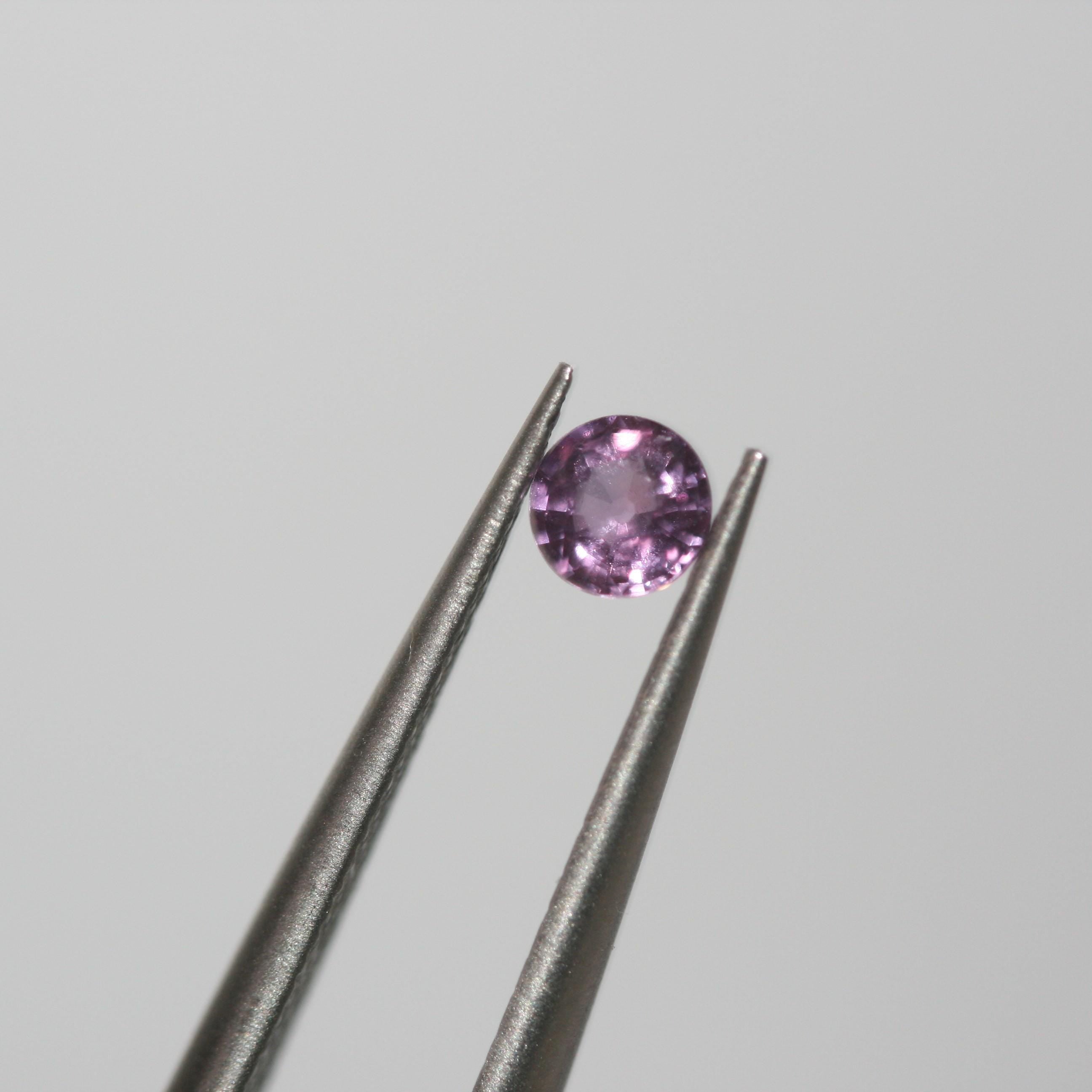 Saphir rose-violet naturel, taille ronde, 3,5 mm - Pierre précieuse naturelle - Prix de gros - Couleur rare