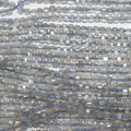 Perles cubiques à facettes en Labradorite de 15 pouces, 3 mm - Fil de 39 cm.