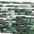 13" St Emerald Smooth Brick Prism Beads 8x5mm.Approx.-Strand 33cm.