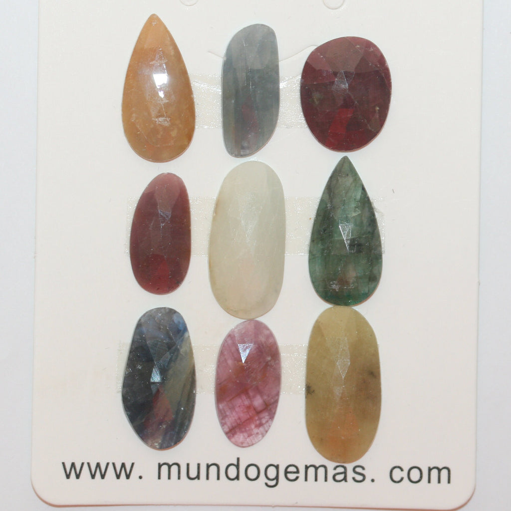 Lote de zafiros múltiples a juego - Talla rosa, 54,75 ct - Gemas naturales sin tratar - Lote al por mayor