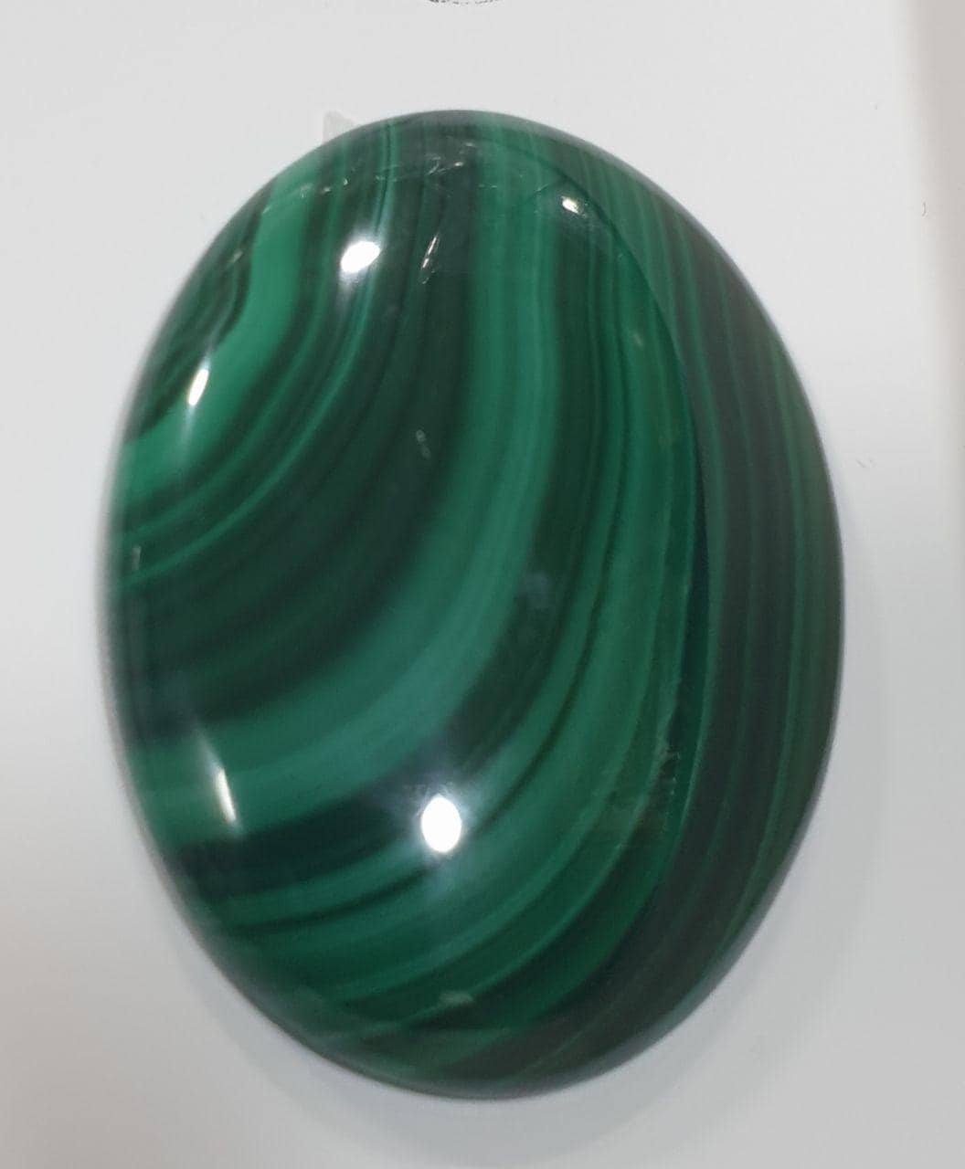 Cabochon ovale en malachite AAA (1 pièce, 30 x 40 mm) - Grande pierre cabochon
