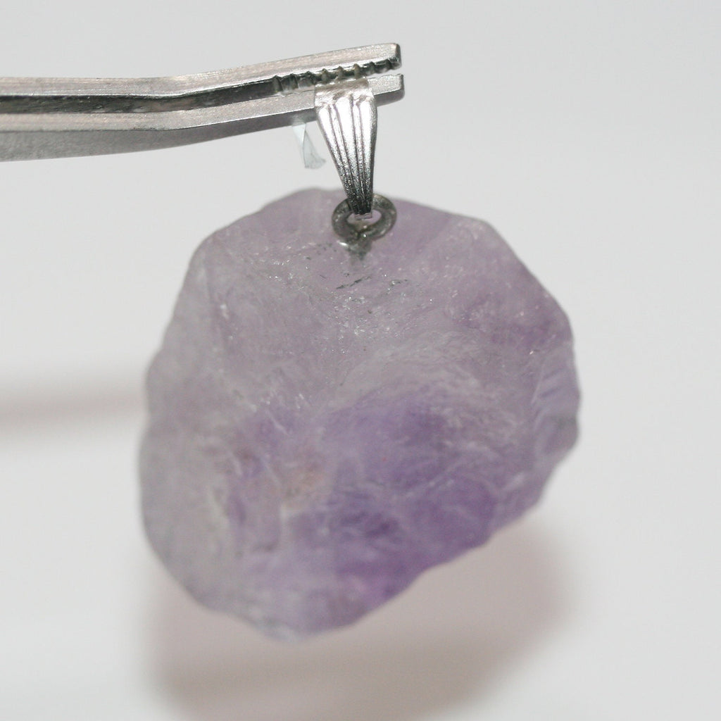 Pendentif en pépite d'améthyste non polie, environ 20-25 mm (1 pièce).