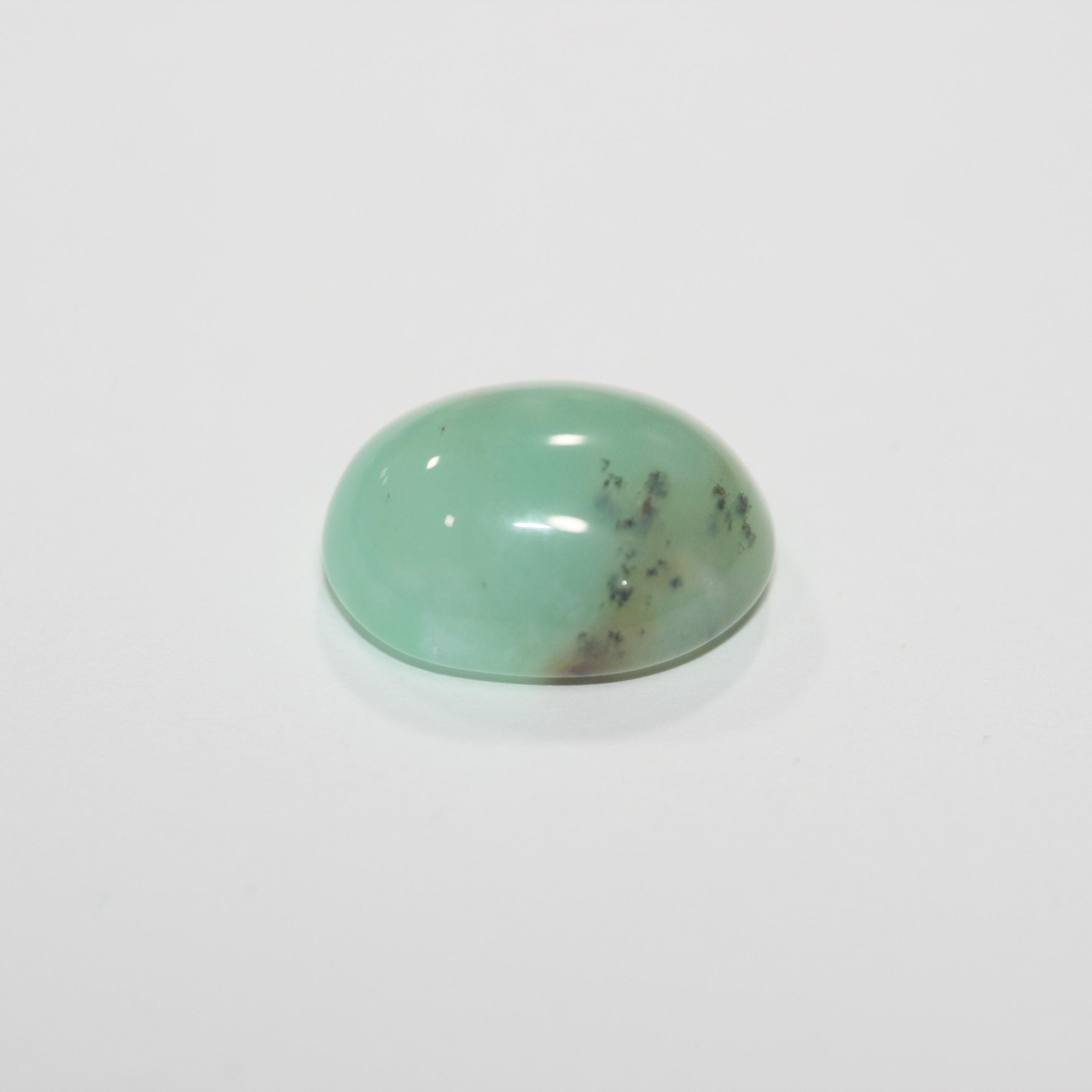 Blue Green Peruvian Opal Oval Cabochon Natural 18x13.5mm.- 14.47ct Untreated Gemstone