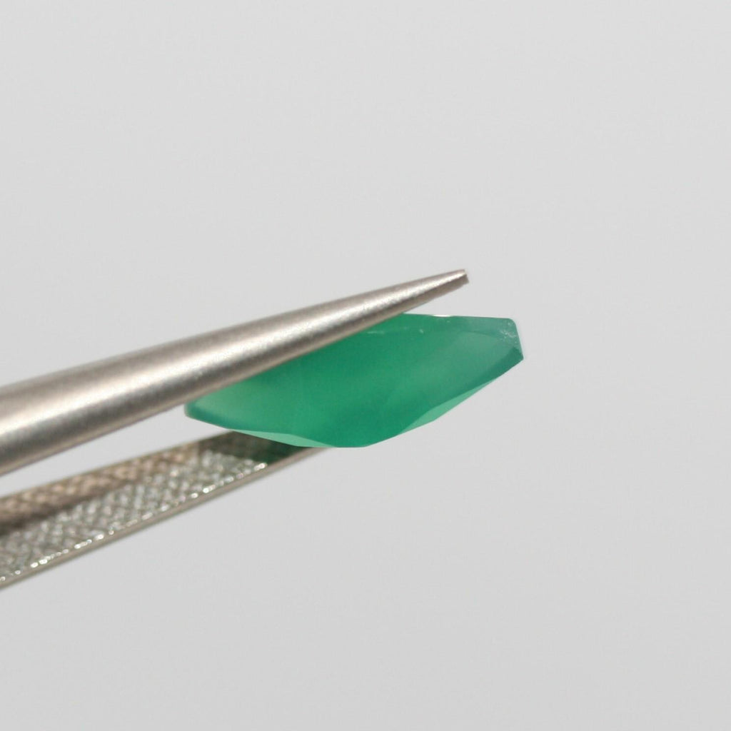 Lot de 10 pierres précieuses d'onix vert taillées en marquise, 12 x 6 mm. - Pierres précieuses de qualité supérieure, vente en gros.