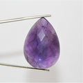 Amethyst Faceted Drop Cabochon 36x26mm. (67.5ct.)