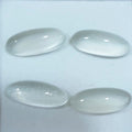 Lote de 4 cabujones de piedra lunar marquesa de 15 x 6 mm. (4 piezas)