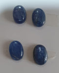 Lote de 4 cabujones ovalados de cianita de 10 x 14 mm. (4 piezas)