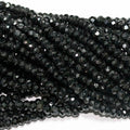 Perles rondelles à facettes en spinelle de 35,5 cm (14 pouces), 4 x 2 mm, longueur 37 cm.