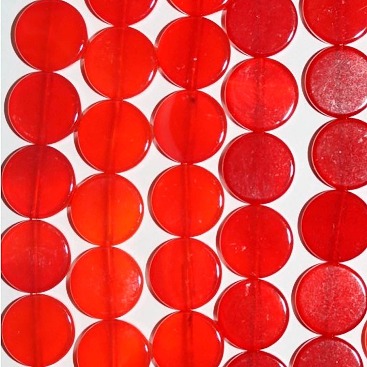 Perles rondes St Cornelian Smnooth de 15 pouces, environ 8 mm - Longueur du fil : 38 cm.