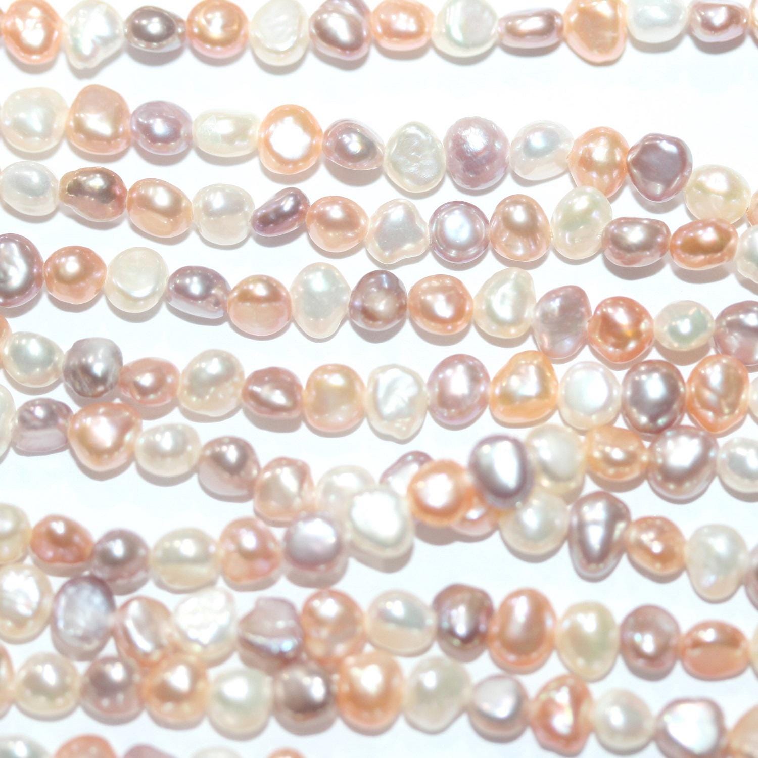 12" St Multicolor Baroque Pearl Beads 4,5-5mm. Approx. Strand 36cm. -Natural Pearls wholesale Prices