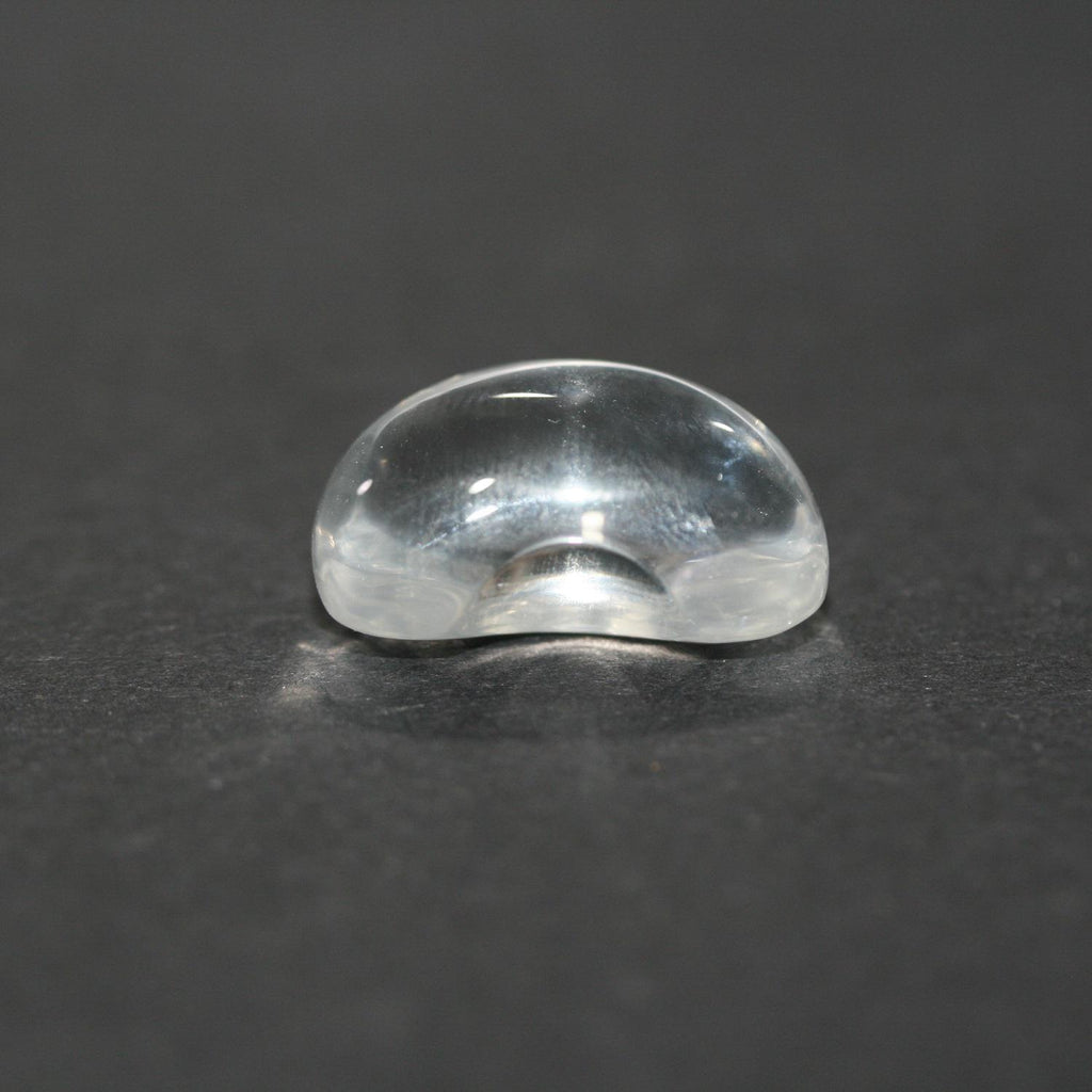 Colgante Luna de Cristal de Roca Liso Sin Taladro 18x12mm.-Ref. 14855