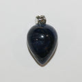 Pendentif goutte lisse en sodalite 22x16mm.