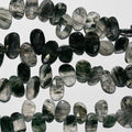 Perles ovales à facettes en quartz tourmaline St de 8 pouces (environ 15 x 10 mm) - Longueur du fil : 22 cm