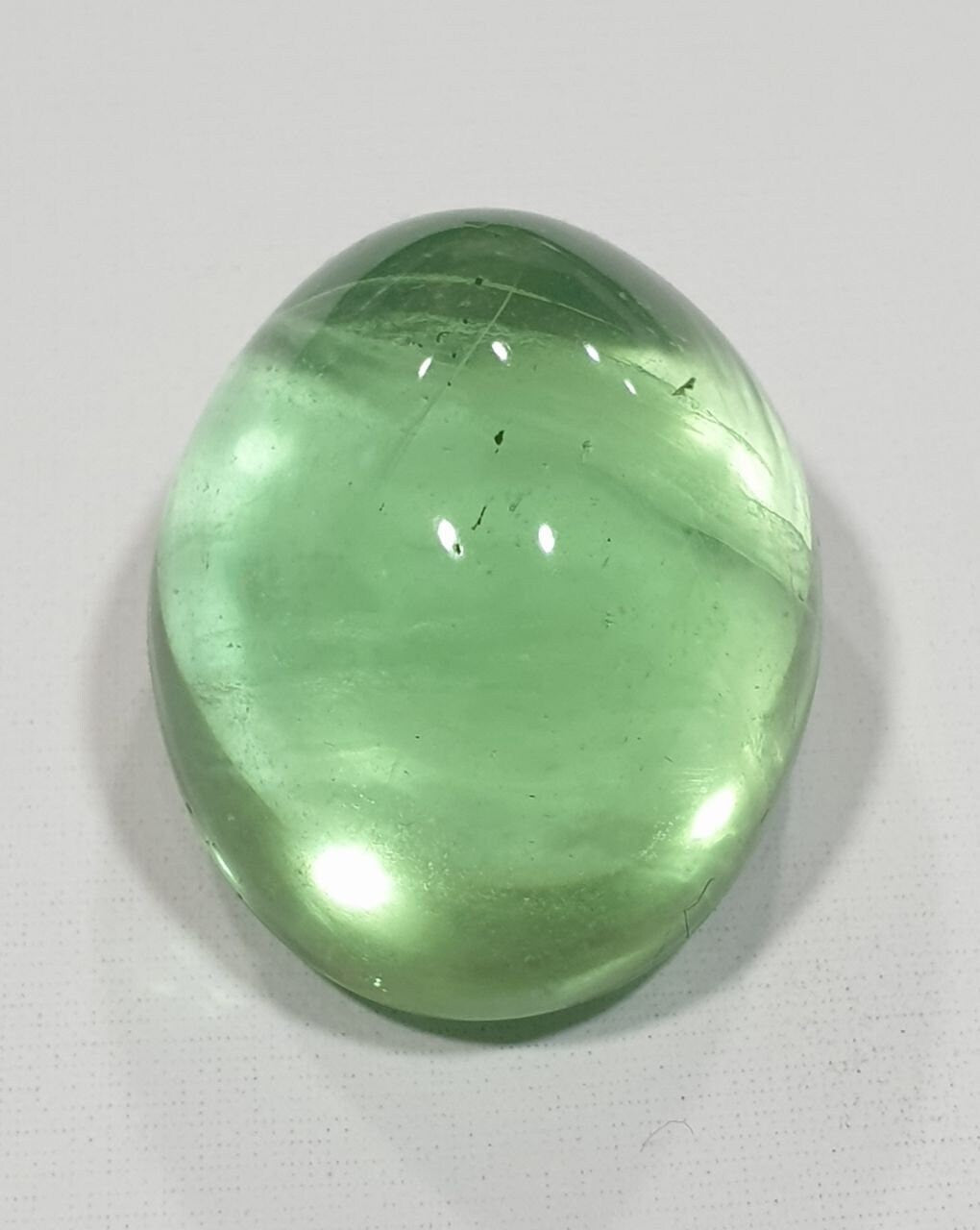 Big Natural  Green  Fluorite Oval Cabochon 25x20x15.1mm 65.33ct Rare Color- Unique Collector Stone- Wholesaler Supplier- Top Quality