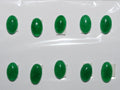 10Pcs Lot Green Jade Oval Cabochon ( 10 Pcs ) 12x7mm