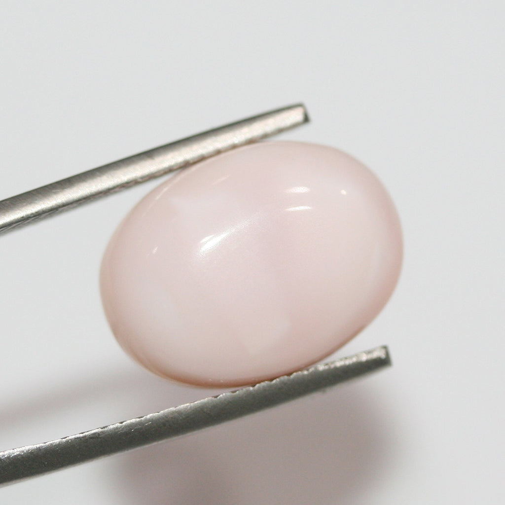 Lote de 4 cabujones ovalados de ópalo rosa de 16 x 12 mm. (4 uds.).