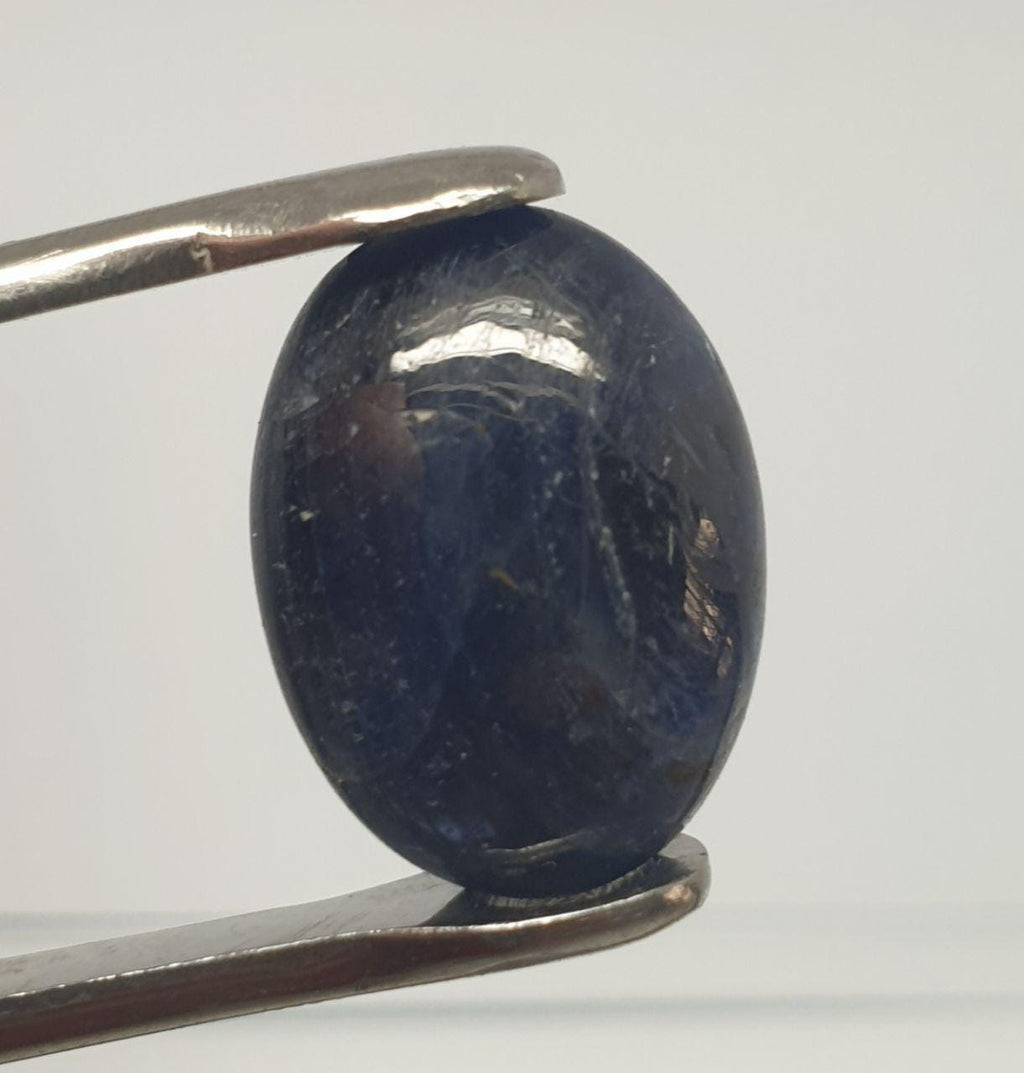 Big Natural Dark Blue Sapphire Oval Cabochon 17.9x13.1mm. (15.7ct.)