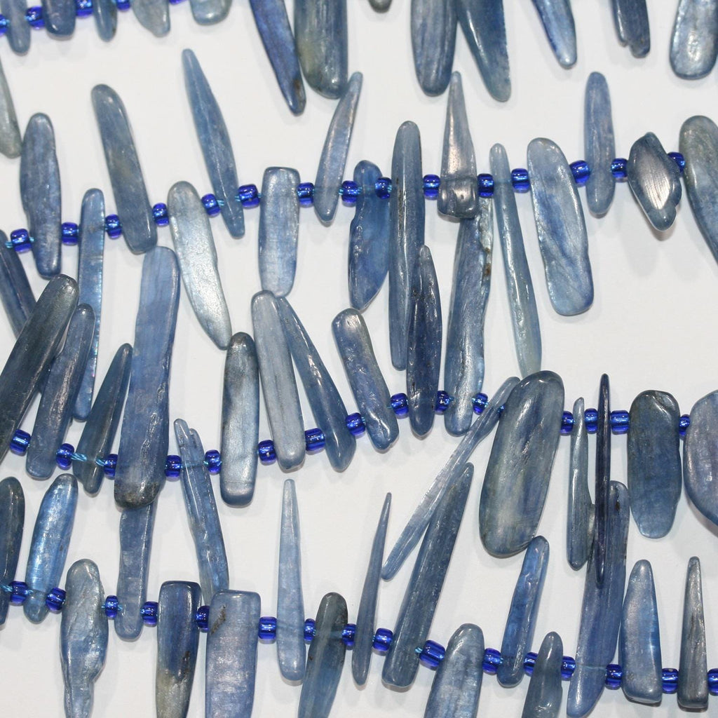 14" st Kyanite Smooth Irregular Sticks Beads.-Strand 38cm