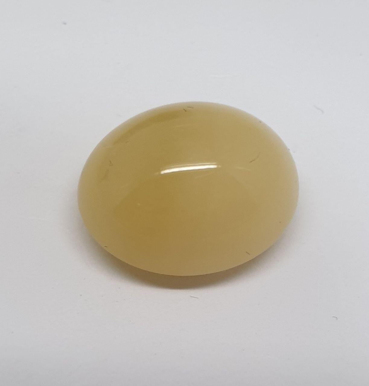 Natural Yellow African Opal Cabochon 14x11.5mm. (6.4ct.)- Rare Color Opal- Unusual Gems- Wholesale Supplier