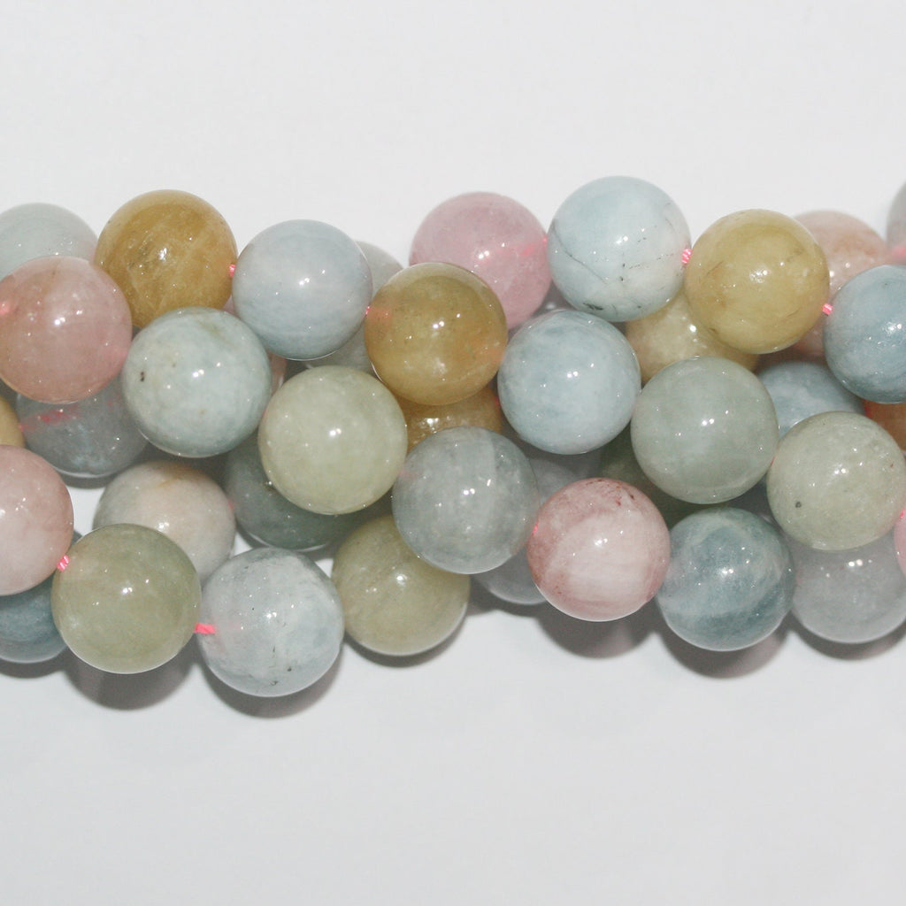15" St Multi Beryl Perles Rondes Lisses 12mm.-Rig 39cm.